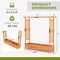 77-Inch Outdoor Wooden Raised Planter Box with Trellis and Drainage Vertical Garden Bed Frame